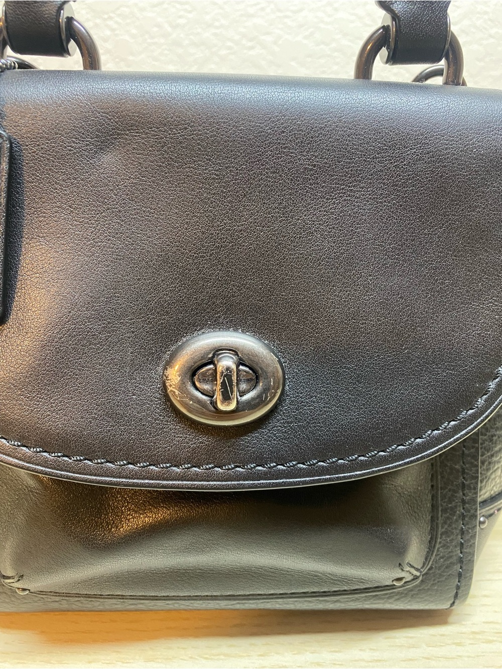 Coach Black Mini Faye Backpack - Picture 8 of 13